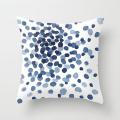 4pcs Nordic Style Blue Flower Pillowcase Peach Skin Velvet 45x45cm