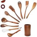 For Cooking,wooden Set with Wood Holder,non-stick Pan Kitchen Tool