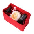 Home Storage Bag Felt Insert Bag Makeup Organizer Red Storage M