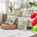 Farmhouse Throw Pillows Home Spring Decorations Cushion Case