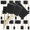 20 Pcs Foam Sponge Wooden Handle Paint Brush Set-durable, for Acrylic