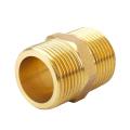 Brass 3/4" Pt to 3/4" Pt Male Thread Hex Nipple Piping Quick Coupler