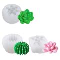 3pack Candle Silicone Molds,succulent Cactus Mold for Handmade Candle