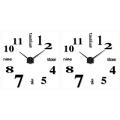 3d Diy Wall Clock Modern Design Large Clocks Home Sticker-black
