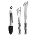 Wire Egg Whisk Set with Food Clip for Cooking,blender,stirring, Etc