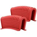 Silicone Pan Handle Cover Ear Clip Cast Iron Handle Holder,red,2pcs