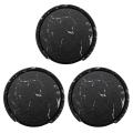 Coasters for 6-piece with Holder,marble Black Round Cup Mat Set