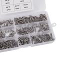 220 Pcs M3-m5 304 Stainless Steel Round Head Self Tapping Wood Screw