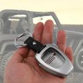 Key Chain Ring Shell Cover Case Frame for Jeep Wrangler Silver