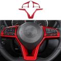Car Steering Wheel Cover Sequins Frame Trim for Nissan Rogue,red