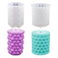 Cylinder Bubble Candle Mould, Pillar Silicone Mould