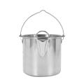 Outdoor Camping Kettle Stainless Steel Cooking Kettle 1.2l for Picnic