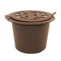 10 Pcs Coffee Capsule Filters for Nespresso with Spoon Brush Brown