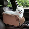 Arm Rest Dog Car Seat,dog Booster Car Seat for Small Dogs,pet,brown