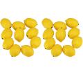 20 Pcs Artificial Lemons Fruits In Yellow 3 Inch Long X 2 Inch Wide