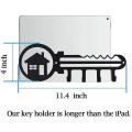 Mounted Iron Key Holder, 4 Key Hooks Organizer for Car Or House Keys