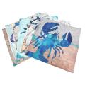 6 Pack Mediterranean Style Throw Pillow Case, 18x18inch Sea Theme