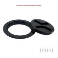 Abs Round Deck Inspection Hatch Cover Plastic Boat Twist Screw Black