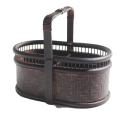 Chinese Style Bamboo Weave Storage Basket Tea Set Storage Box C