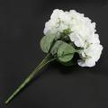 Artificial Hydrangea Flower 5 Big Heads Bouquet Creamy White