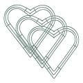 3 Pack Heart Wreath 12 Inch Heart-shaped Wire Wreath Frame for Home