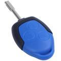 3 Button Key Remote Control Body & Keys for Ford Transit Blue