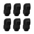 6pcs 4 Inch Compression 90 Degree Water Cooling Adaptors Connector