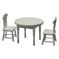 1/12 Scale Doll House Round Table Chair Set for Doll House Decoration
