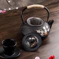 800ml Teapot with Infuser Strainer Plum Blossom Cast Iron Tea Kettle