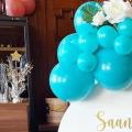 Teal Balloons Latex Party Balloons, 12 Inch Round Helium Balloons