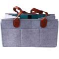 Baby Diaper Caddy Organizer Portable Nursery Diaper Storage,gray+blue