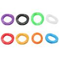 8 X Bright Color Hollow Silicone Flexible Elastic Keyring