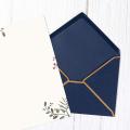 100 Pack A7 Envelopes V Flap Envelopes with Gold Borders (dark Blue)