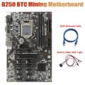 B250 Btc Mining Motherboard with Switch Cable with Light+rj45 Cable