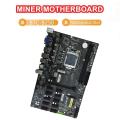 B250 Btc Mining Motherboard with Switch Cable+sata Cable 12 Pci-e