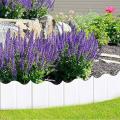 20pcs Plastics Garden Edging Fence,diy Decorative Flower Bed,white