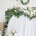Artificial Eucalyptus Garland with Willow Vines, 2 Packs 6.5 Feet