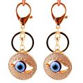 2 Pcs Blue Eye Crystal Keychain for Womens and Mens Car Keys