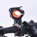 2x 360 Degree Rotating Cycling Bike Light Double Holder Black+orange