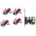 Pcie 1x to 4 Pci-express Adapter+ver009s Riser Card