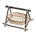 Handmade Bamboo Weaving Storage Basket,snack Picnic Basket , S