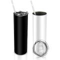 Straw Thermos Cup Car Water Cup 20oz Straight Straw Water Cup 2pack