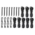 24pcs Inflatable Piles and Tethers,with Hooks,for Garden Home Lawn