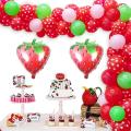 Strawberry Party Balloon Garland Set,strawberry Foil Mylar Balloons