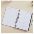 Weekly Plan Book Full English Schedule Book Pu Leather Notebook Red