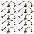 10pcs Sata Power Cable 15pin Male to Female Sata Power Splitter