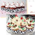 300 Pcs Cow Animal Print Cupcake for Party, Baby Shower Boy Girl