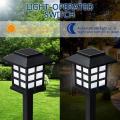 6pcs Solar Led Light Outdoor Walkway Yard Garden Lamp-warm Light