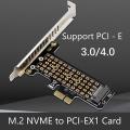M.2 Nvme to Pciex1 Adapter Card M2 M Key Pci Express 4.0 High Baffle