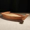 1pcs Practical Bamboo Sushi Plate Boat Shaped Dish 33x15x7cm